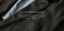 Load image into Gallery viewer, The Telegraph Jacket in Charcoal Tweed Herringbone
