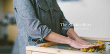 Load image into Gallery viewer, The Studio Shirt in Charcoal Everyday Chambray
