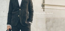 Load image into Gallery viewer, The Telegraph Jacket in Charcoal Tweed Herringbone
