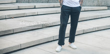 Load image into Gallery viewer, The Telegraph Trouser in Charcoal Tweed Herringbone
