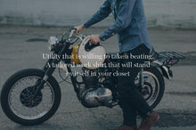 Load image into Gallery viewer, Indigo Jacquard Dot Utility Shirt
