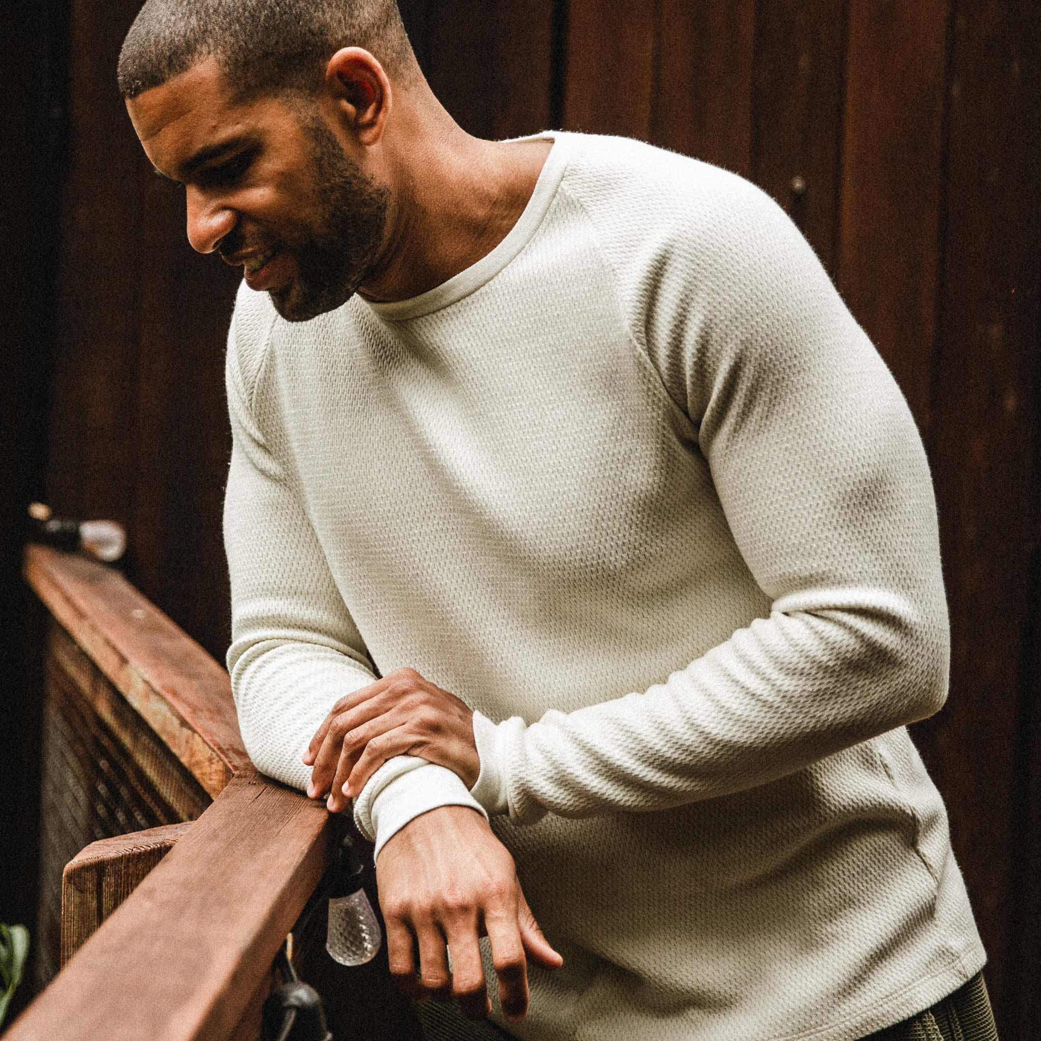 The Heavy Bag Waffle Long Sleeve in Natural – soundstrue2f.com