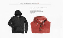 Load image into Gallery viewer, The Charcoal 3 Button Hooded Sweatshirt
