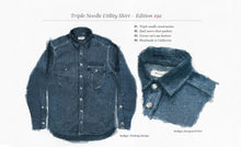 Load image into Gallery viewer, Indigo Jacquard Dot Utility Shirt
