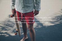 Load image into Gallery viewer, Navy Sun Up Swim Trunk
