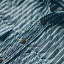 Load image into Gallery viewer, The Chore Jacket in Striped Chambray
