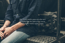 Load image into Gallery viewer, The Utility Shirt in Cone Mills Indigo Selvage Canvas
