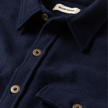 Load image into Gallery viewer, The Explorer Shirt in Navy Boiled Wool

