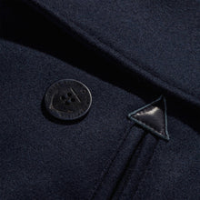 Load image into Gallery viewer, The Mendocino Peacoat in Navy Melton Wool

