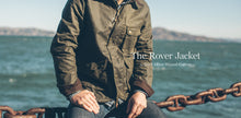 Load image into Gallery viewer, The Rover Jacket in Dark Olive Beeswaxed Canvas

