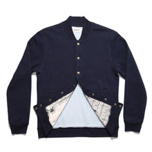 Load image into Gallery viewer, The Bomber in Indigo Fleece
