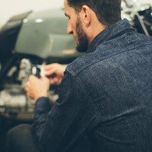 Load image into Gallery viewer, The Utility Shirt in Swift Mills Denim
