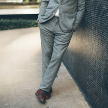 Load image into Gallery viewer, The Telegraph Trouser in Ash Tweed Herringbone
