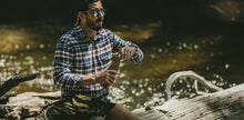 Load image into Gallery viewer, The Crater Shirt in Navy Plaid

