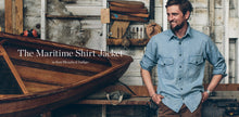 Load image into Gallery viewer, The Maritime Shirt Jacket in Sun Bleached Indigo

