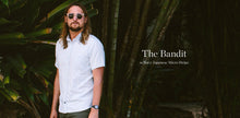 Load image into Gallery viewer, The Bandit in Navy Japanese Micro Stripe
