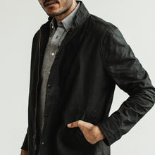 Load image into Gallery viewer, The Bomber Jacket in Black Dry Wax
