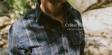 Load image into Gallery viewer, The Crater Shirt in Navy &amp; Charcoal Plaid
