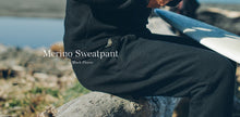 Load image into Gallery viewer, The Merino Sweatpant in Black Fleece

